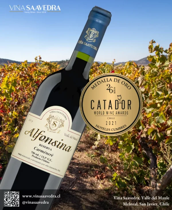 Viña Saavedra Alfonsina Carmenere Valle del Maule